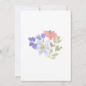 Moderne Waterverf Floral Afstuderen Kaart (Achterkant)