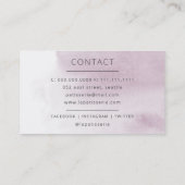 Moderne Waterverf Floral Bakery Pastry Chef Visitekaartje (Achterkant)