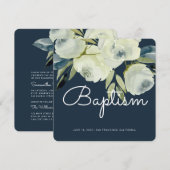 Moderne Waterverf Floral Baptism Kaart (Voorkant / Achterkant)