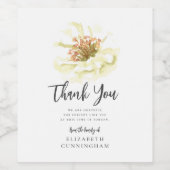 Moderne Waterverf Floral Botanical Memorial Wijn Etiket (Enkel label)