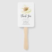 Moderne Waterverf Floral Botanische Memorial Bedan Handwaaier (Achterkant)