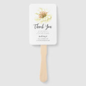 Moderne Waterverf Floral Botanische Memorial Bedan Handwaaier (Voorkant)