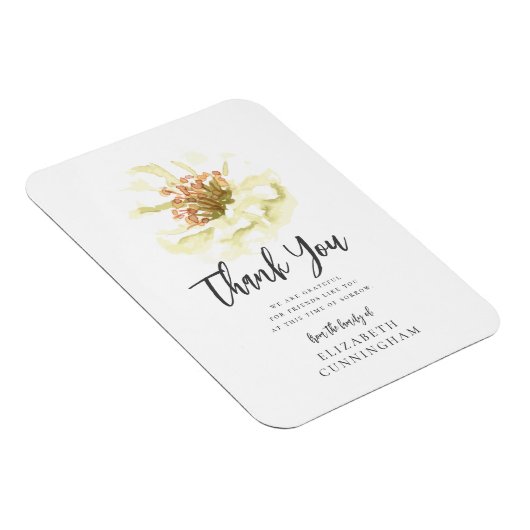 Moderne Waterverf Floral Botanische Memorial Bedan Magneet (Rechterzijde)