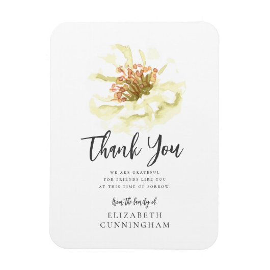 Moderne Waterverf Floral Botanische Memorial Bedan Magneet (Verticaal)