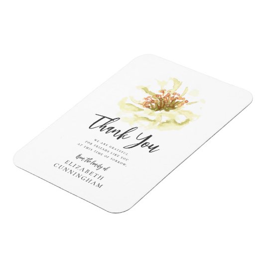 Moderne Waterverf Floral Botanische Memorial Bedan Magneet (Linkerzijde)