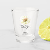 Moderne Waterverf Floral Botanische Memorial Bedan Shot Glas (Voorkant)