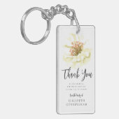 Moderne Waterverf Floral Botanische Memorial Bedan Sleutelhanger (Voorkant Links)