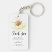 Moderne Waterverf Floral Botanische Memorial Bedan Sleutelhanger (achterkant)