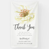 Moderne Waterverf Floral Botanische Memorial Bedan Spandoek (Verticaal)
