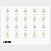 Moderne Waterverf Floral Botanische Memorial Bedan Vierkante Sticker (Vel)