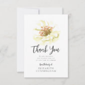 Moderne Waterverf Floral Botanische Memorial Bedankkaart (Voorkant)