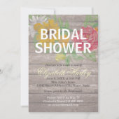 Moderne Waterverf Floral Bridal Shower Invitations Kaart (Voorkant)
