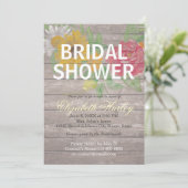 Moderne Waterverf Floral Bridal Shower Invitations Kaart (Staand voorkant)