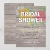 Moderne Waterverf Floral Bridal Shower Invitations Kaart (Voorkant / Achterkant)