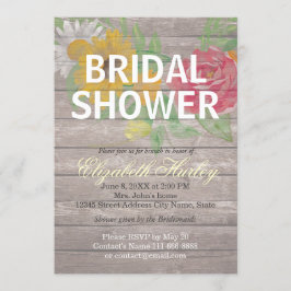 Moderne Waterverf Floral Bridal Shower Invitations Kaart