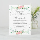 Moderne Waterverf Floral Bridal Shower Kaart (Staand voorkant)