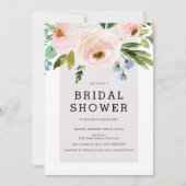 Moderne Waterverf Floral Bridal Shower Kaart (Voorkant)