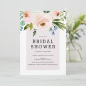 Moderne Waterverf Floral Bridal Shower Kaart (Staand voorkant)
