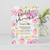 Moderne Waterverf Floral Bridal Shower Kaart (Staand voorkant)