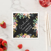 Moderne Waterverf Floral Class of Graduation Party Servet (Insitu)