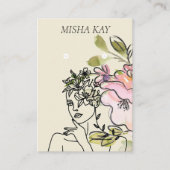 Moderne Waterverf Floral Earring Display Kaart Visitekaartje (Voorkant)