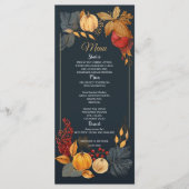 Moderne Waterverf Floral Elegant Bruiloft Menu (Voorkant)