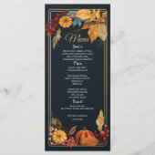 Moderne Waterverf Floral Elegant Bruiloft Menu (Voorkant)