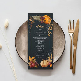 Moderne Waterverf Floral Elegant Bruiloft Menu