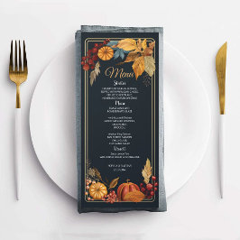 Moderne Waterverf Floral Elegant Bruiloft Menu