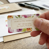 Moderne Waterverf Floral Elegant Decor Etiket