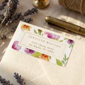 Moderne Waterverf Floral Elegant Decor Etiket