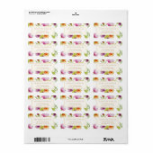 Moderne Waterverf Floral Elegant Decor Etiket (Full Sheet)