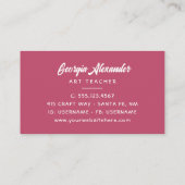 Moderne Waterverf Floral Florist Business C Visitekaartje (Achterkant)