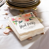 Moderne Waterverf Floral Graduation Party Servet