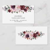 Moderne Waterverf Floral Greenery Visitekaartje (Voorkant / Achterkant)