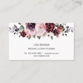 Moderne Waterverf Floral Greenery Visitekaartje (Voorkant)