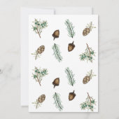 Moderne Waterverf Floral Kaart met kerstfoto's (Achterkant)