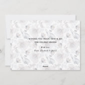 Moderne Waterverf Floral-kerstkaarten met foto's Feestdagenkaart (Achterkant)