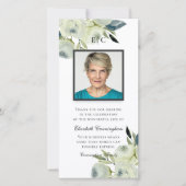 Moderne Waterverf "Floral Memorial" Bedankkaart (Voorkant)