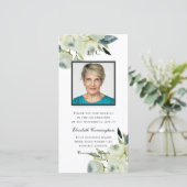 Moderne Waterverf "Floral Memorial" Bedankkaart (Staand voorkant)