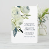 Moderne Waterverf Floral Memorial Bedankkaart (Staand voorkant)