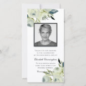 Moderne Waterverf "Floral Memorial" Bedankkaart (Voorkant)