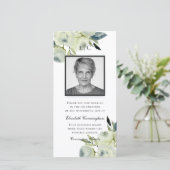 Moderne Waterverf "Floral Memorial" Bedankkaart (Staand voorkant)