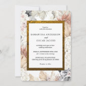 Moderne Waterverf Floral Orchid Gold Lijst Kaart (Voorkant)