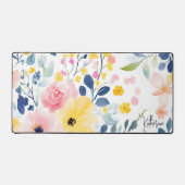 Moderne Waterverf Floral Pattern Bureaumat (Voorkant)