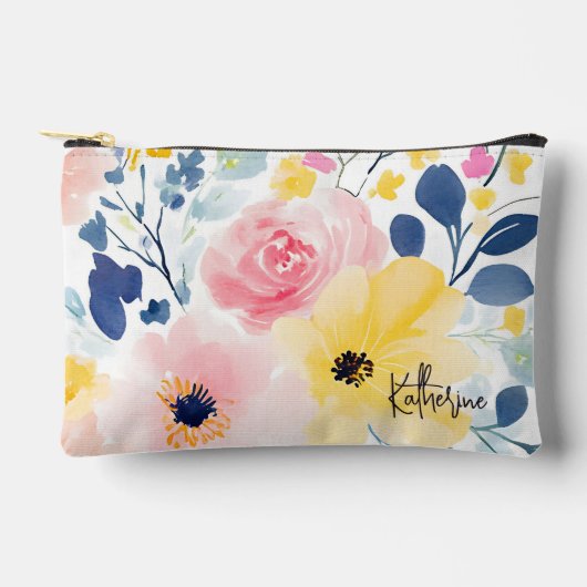 Moderne Waterverf Floral Pattern Etui (Voorkant)