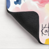 Moderne Waterverf Floral Pattern Muismat (Hoek)