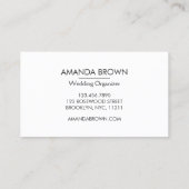 Moderne Waterverf Floral Pattern Wedding Visitekaartje (Achterkant)