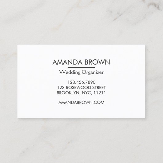 Moderne Waterverf Floral Pattern Wedding Visitekaartje (Achterkant)