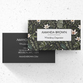 Moderne Waterverf Floral Pattern Wedding Visitekaartje